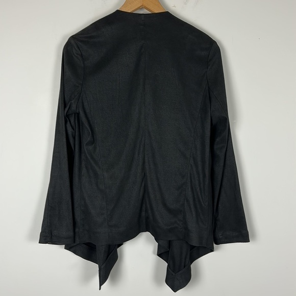 The Kooples Open Faux Suede Cardigan Jacket size EU 34 black - Picture 7 of 10